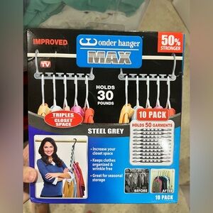 New NIB‎ wonderhanger wonder hanger 30 hangers clothes grey closet storage